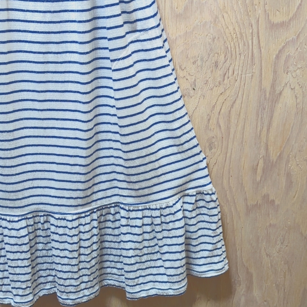 Max Studio Navy and white Stripe Swing Halter Dress sz S - Picture 5 of 7